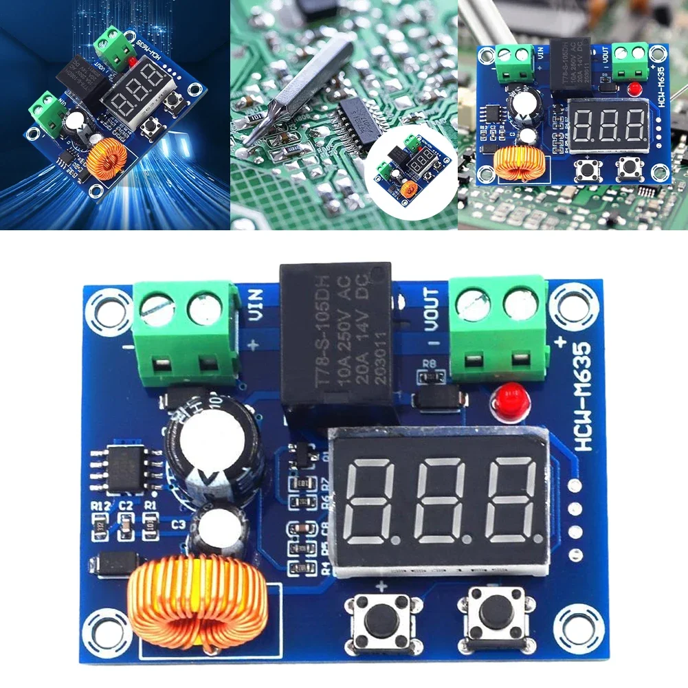 XH-M609 Voltage OverDischarge Battery Protection Module DC 12V-36V Undervoltage Protection Board LED Digital Display Precise