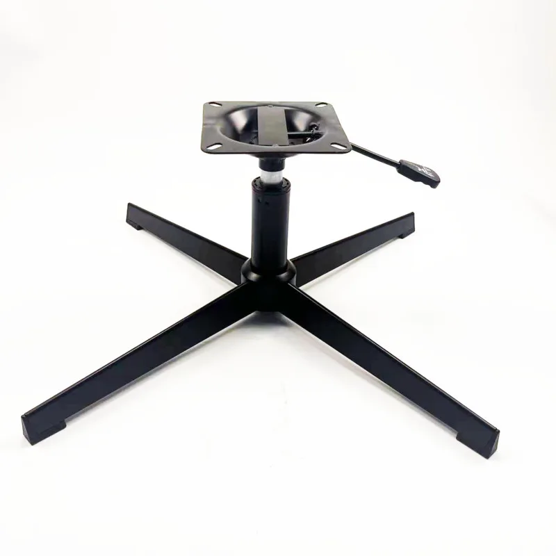 Black Iron Cross Four Star Foot Leisure Sofa Office Chair Rotating Bracket Bottom Seat Tray Accessories