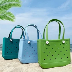 Outdoor Rubber Beach Bag EVA Waterproof Sandproof Durable Open Silicone Tote Bag Beach Pool Sports Storage Bag