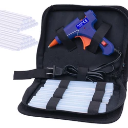 20W Mini Blue Hot Melt Glue Gun Kit with 30pcs Stick for Crafts