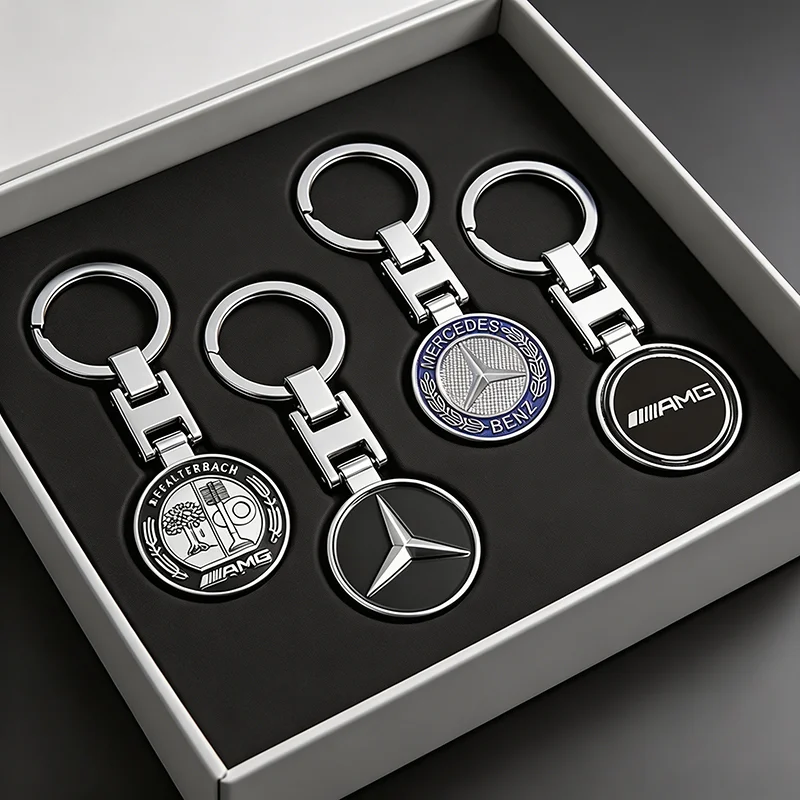Portachiavi con logo Mercedes Benz, accessori per Mercedes Benz AMG W203 W206 W220 W205 W211 W212 W201 W168 W106 GLA GLC