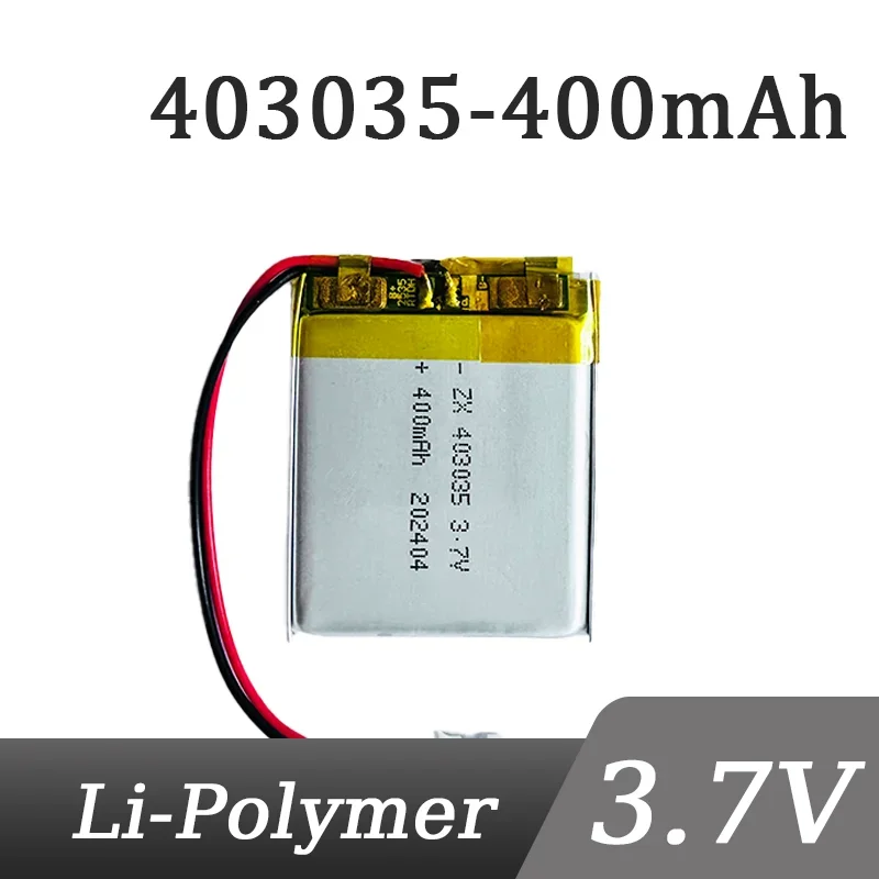 403035 043035 400mAh 3.7V Lipo Lithium Polymer Rechargeable Battery for GPS MP3 MP4 Walkie-talkie Bluetooth Headset Smart Watch