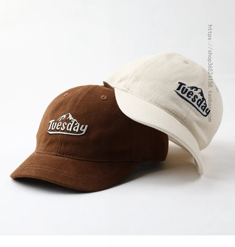 Casquette à visière à bords courts avec broderie de lettres pour hommes et femmes, chapeau de soleil décontracté rétro, chapeau de rue assressenti
