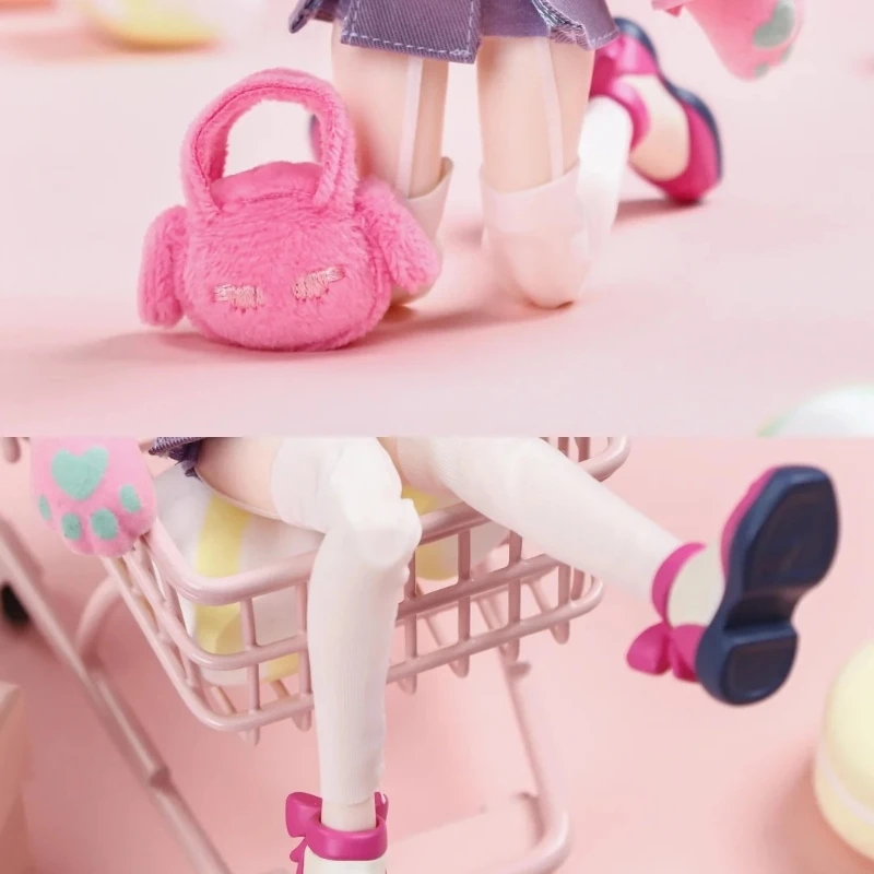 In Stock Genuine 18cm 1/6 Bjd Eve Lynna Fluffy Rabbit Anime Figure Articular Mobility Ornament Friends Birthday Decoration Gift