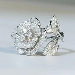 Valuable Lab Moissanite Diamond Ring 100% Real 925 Sterling Silver Engagement Wedding Band Rings for Women Bridal Jewelry Gift