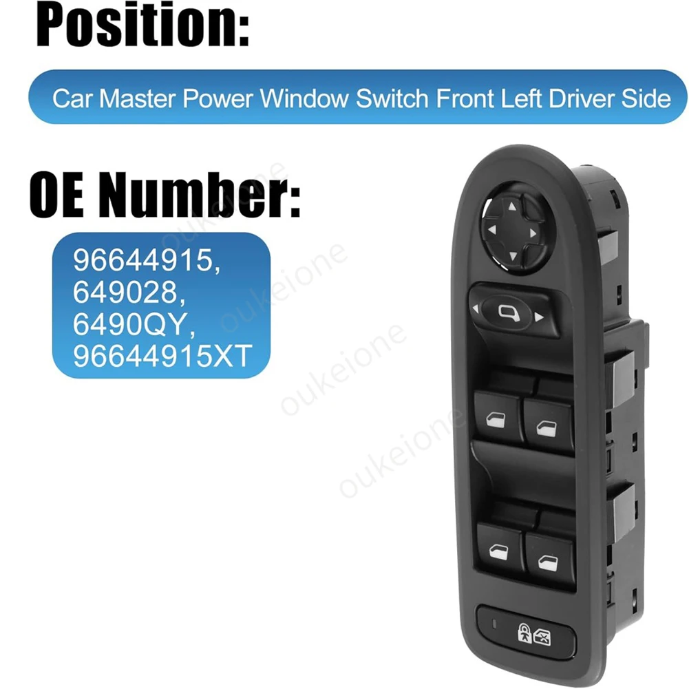 

Для 2008-2013 Peugeot 308 5-дверный хэтчбек Wagon, электрический переключатель стеклоподъемника, кнопка управления, автомобильные детали 96644915 98053439