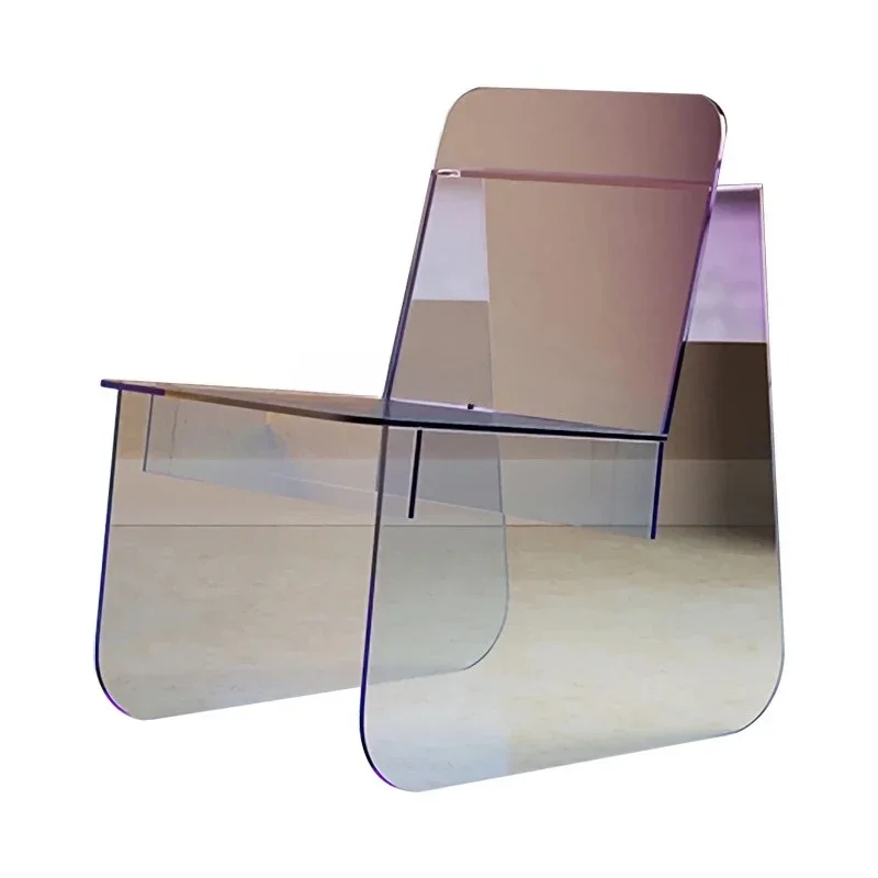 

Modern Acrylic Single Leisure Chair Color Sofa Chair Art Crystal Back Chair