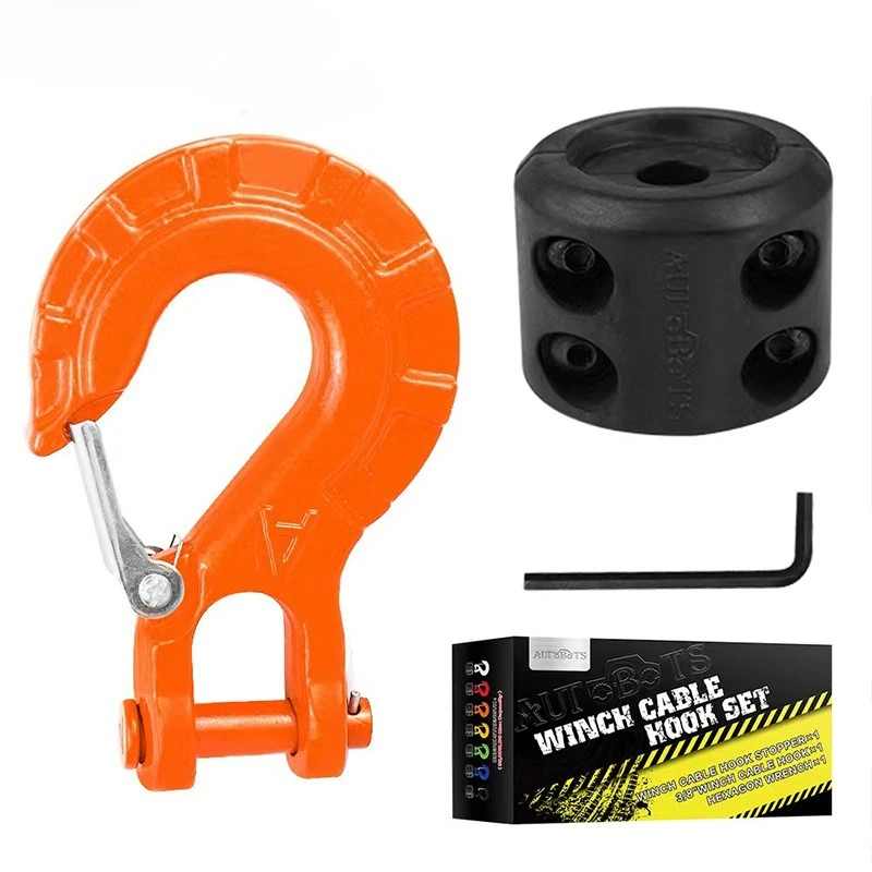 G70 Hls Winch Hook Rv Accessories Trailer Hook Outdoor Rescue Tools for Automobiles Car Traction 10 Ton Winch Cable Rope Hook