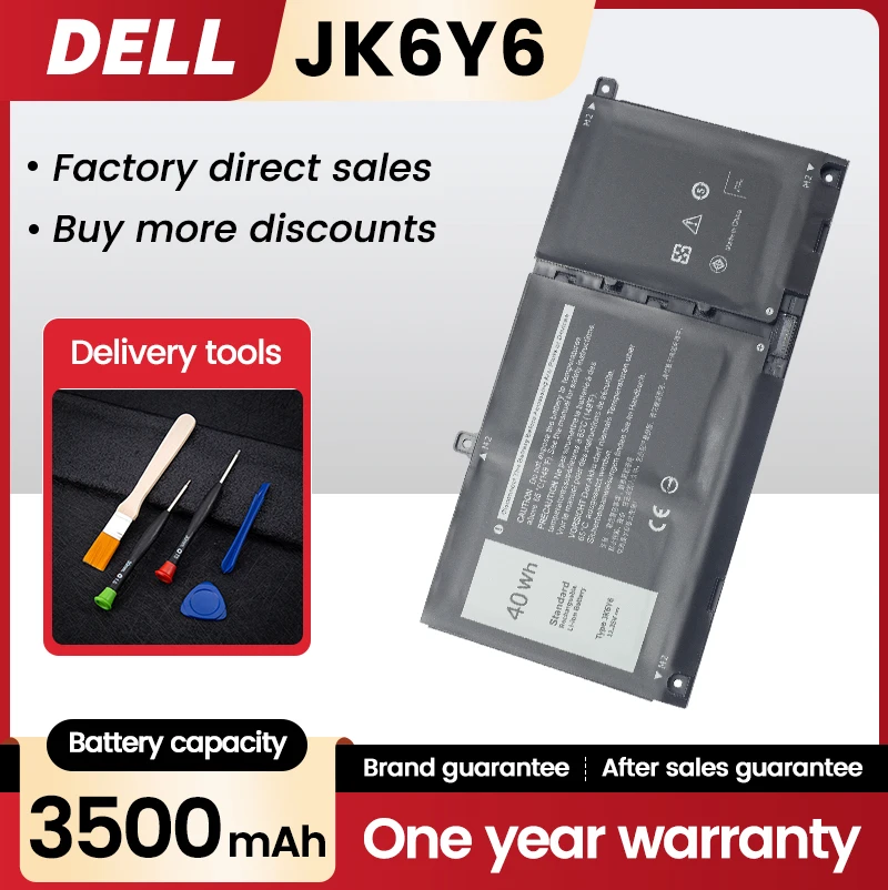 

Bowanda JK6Y6 Laptop Battery For Dell Latitude 3410 3510 Vostro 14 5402 5501 5502 Inspiron 9077G