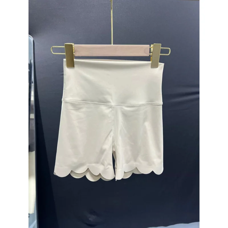 FUBEIKE Women's Cycling Shorts High-Waist Lace Yoga Shorts Gym Clothes Woman Breathable Sporty Shorts Woman Fitness Shorts Women