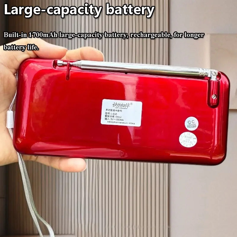 ミニポータブル多機能 Bluetooth ラジオスピーカー充電式 USB ドライブ TF カード MP3 プレーヤーサポート FM デジタル曲注文