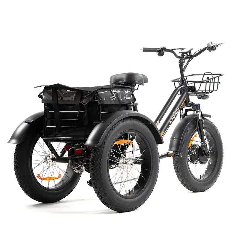 Electric Tricycle For Adult 750W Bafang Electric Cargo Bike Electric Tricycle Pedal Assisted Etrike White For USA Stock