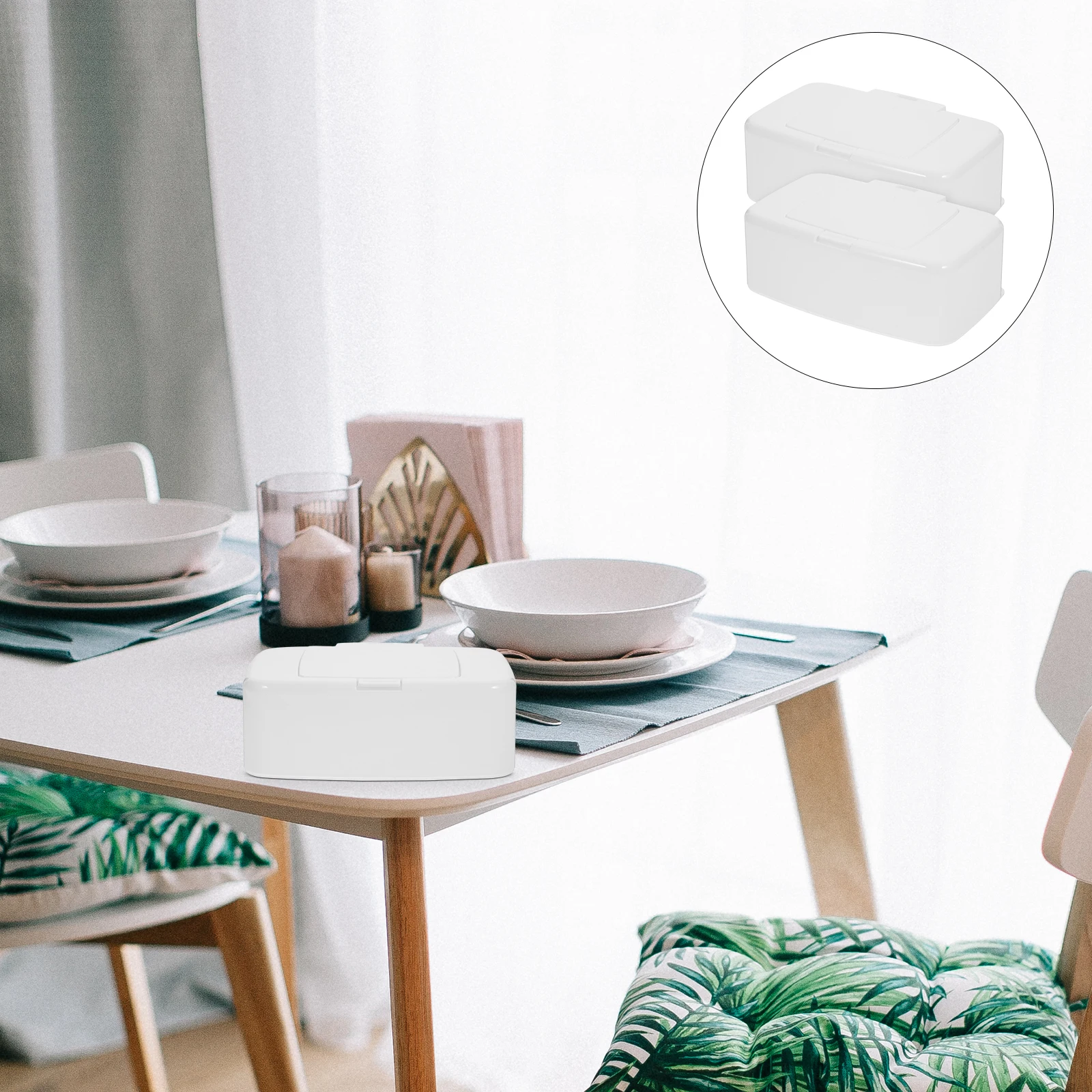 

2 Pcs Wipe Holder for Bathroom Reusable Wipes Container Dispenser PP Tissue Storage Box Baby Care Accessory