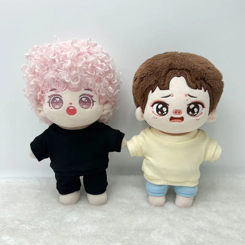 Cute Doll Clothes for 20cm Idol Doll Outfit Accessories Sweater T-shirt Shorts 2PC for Super Star Dolls Toys Collection Gift