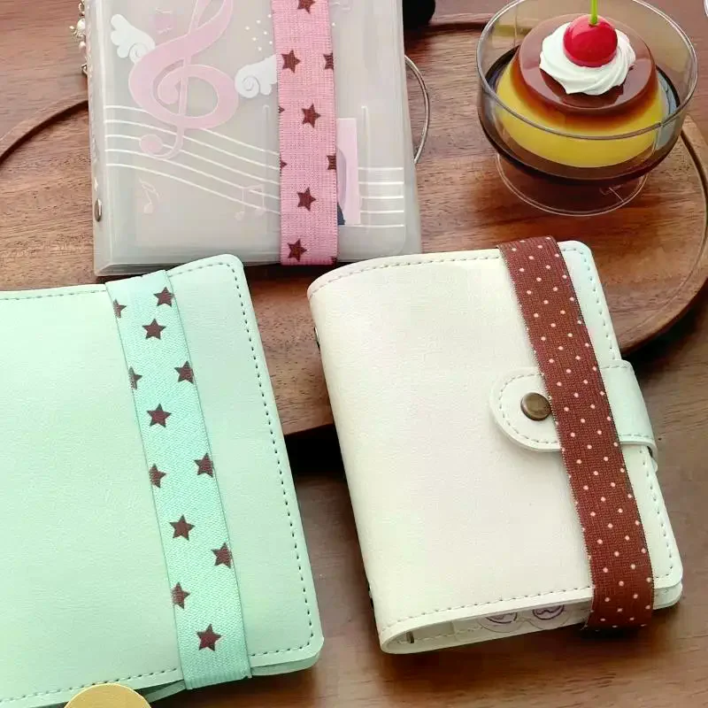 Cute Strawberry Starry Fish Board Handbook Binding Decoration Elastic Straps For A7 M5 Notebook Storage Accessory