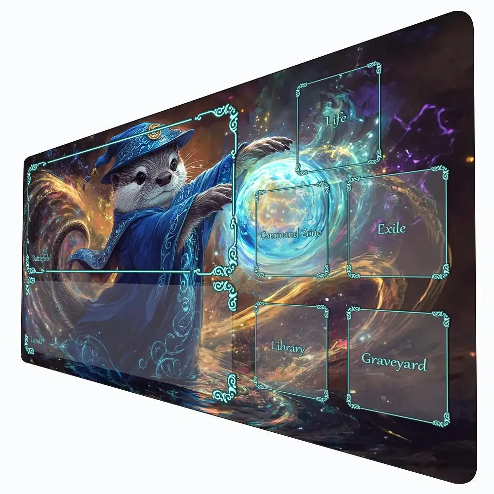 

Игровой коврик Magic Card с зоной Otter Wizard, аниме mtg Playmat, настольный коврик Commander Playmat, подходящий для игрового сбора, волшебный коврик