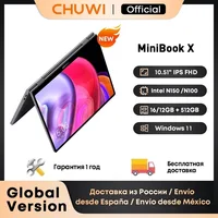 CHUWI MiniBook X tableta portátil 2 en 1 Intel N150/N100 pantalla FHD IPS de 10,51 pulgadas 16GB/12GB RAM LPDDR5 512G SSD Windows 11 Notebook