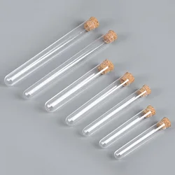 50pcs 100pcs Clear Lab Transparent Plastic Test Tube with Cork for Wedding Favours or School Experiment