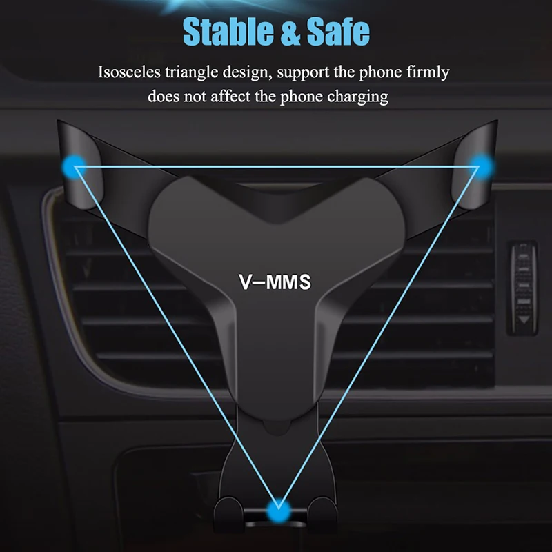 Gravity Car Holder For Phone in Car Air Vent Mount Clip Cell Holder No Magnetic Mobile Phone Stand Support Smartphone Voiture