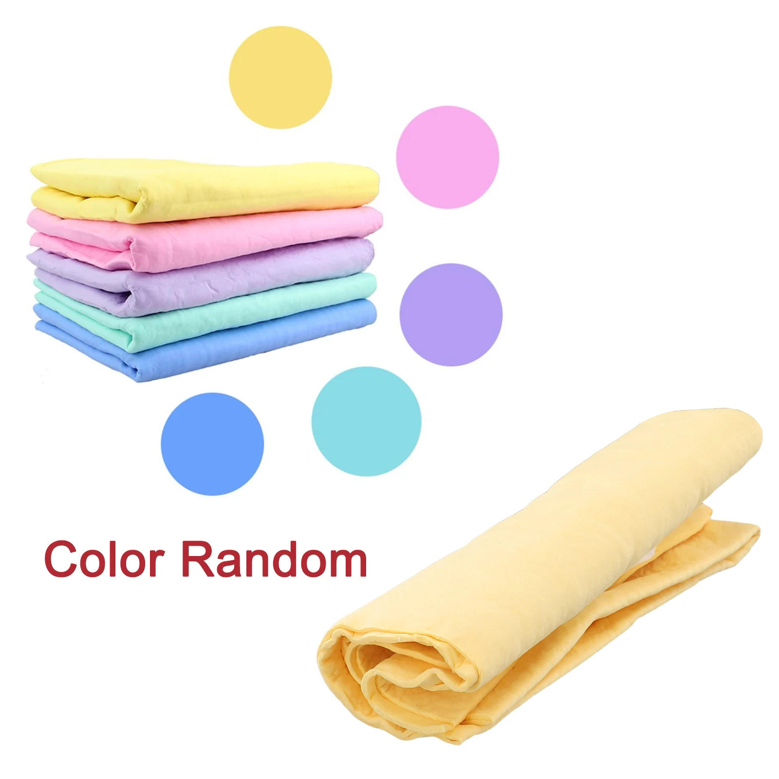 Quick Dry Towel Clean Towel 16.93inch*12.6 Inch Artificial Leather PVA+MIC Portable Random Color Car Clean Brand New