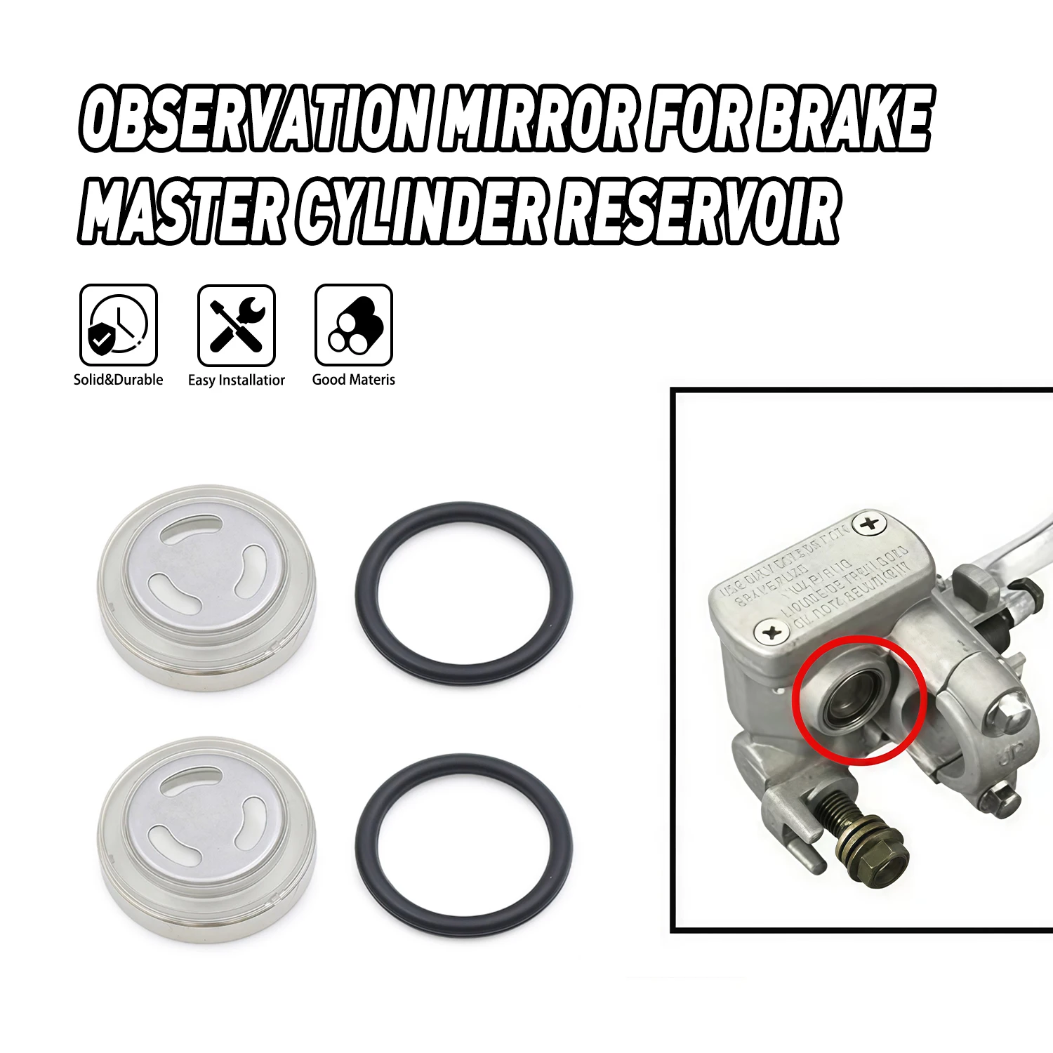 

Motorcycle 18mm Master Cylinder Brake Pump Oil Window Mirror Sight Glass Gasket For Honda KTM Kawasaki BWM Yamaha T700