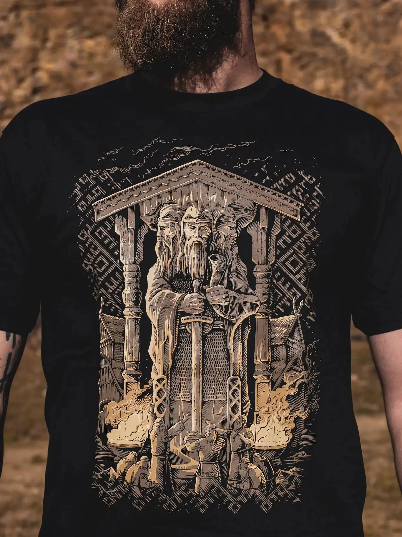 Svetovid: God of Gods In Slavic Mythology T-shirt. High Quality Cotton, Loose, Big Sizes, Breathable Top, Casual T Shirt S-3XL