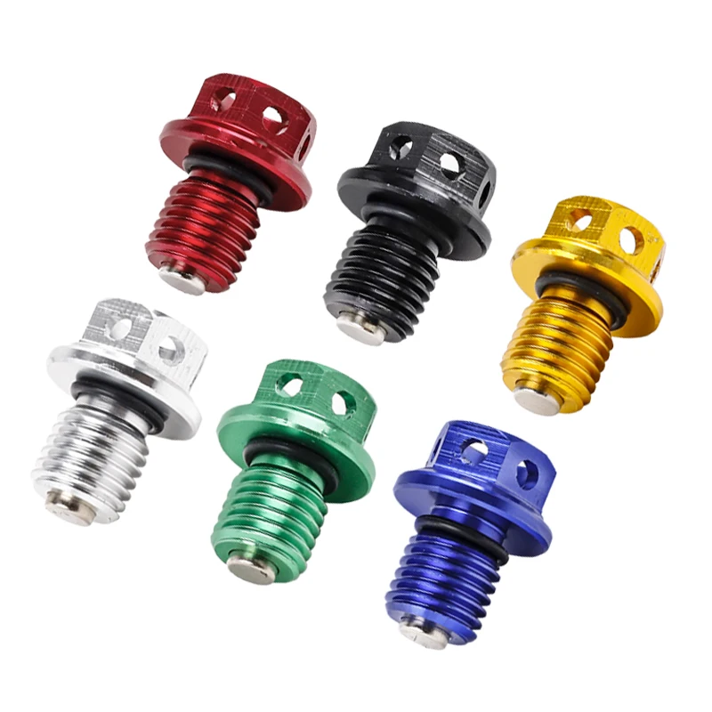 Motorcycle M12*1.5 CNC Engine Crankcase Magnetic Oil Drain Plug Bolt Screw Replaces For Honda CB CBX 250 350F 400F 500K 550F 650