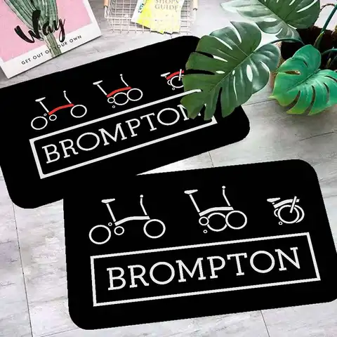 Brompton LOGO Floor Mat Non-Slip Laundry Room Mat Laundry Decor Balcony Child Living Room Bedside Mats