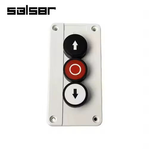 Reset Momentary Waterproof 3 Position Spring Return Push Button Switch Control Station Box Up Down Arrow Stop - Image 4