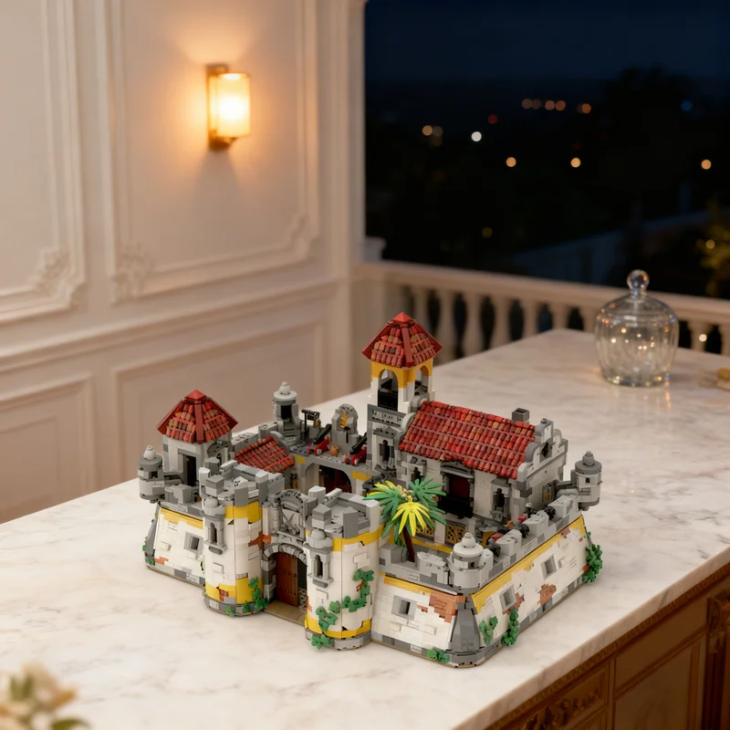 

6710 деталей MOC Fort Broadbrick Grand Edition: Полный набор для сборки модели пиратского корабля. Креативный подарок, декор для демонстрации, конструктор.