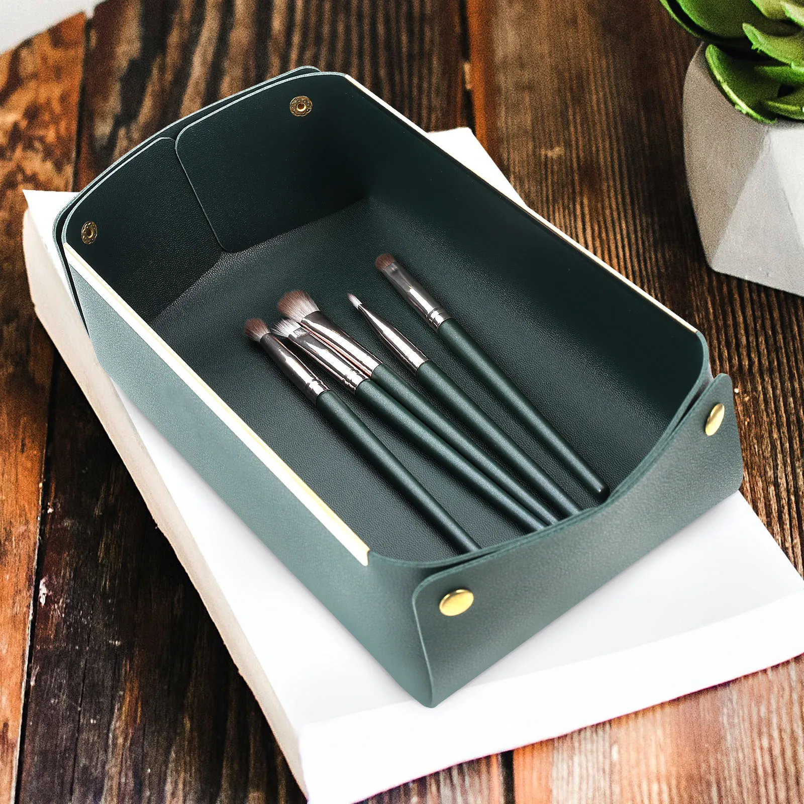 

Поднос для мелочей, коробка для хранения премиум-класса из искусственной кожи для ювелирных изделий, ключей, органайзер для часов, настольный держатель, настольный декор в скандинавском стиле