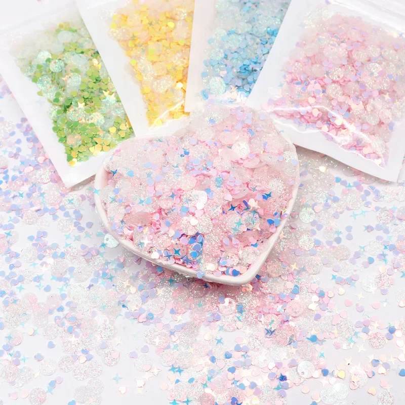 

Paillette Glitter Mix Star Heart Dot Colorful Loose Sequins For Shaker Nail Art Scrapbook Decoration Makeup Confetti 20g/50g
