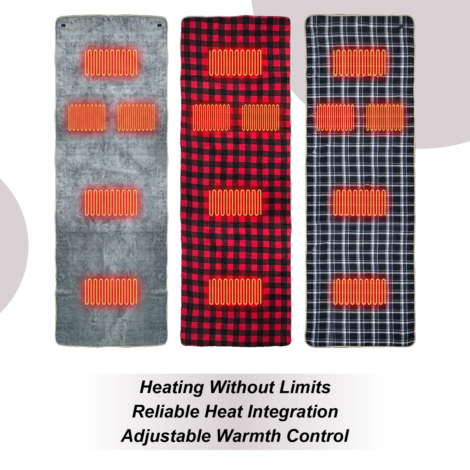 

Коврик для сна с USB-нагревом для кемпинга на открытом воздухе, 5, зона нагрева, уличные электрические грелки, спальный мешок, матрас для пеших прогулок, путешествий