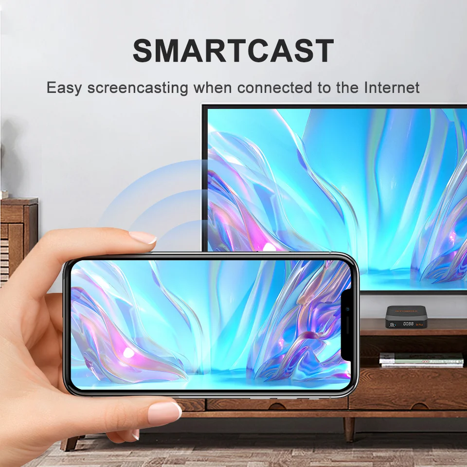 GTMEDIA G4 PLUS 4K UHD Android Smart TV Box Amlogic 905W2 2GBRAM+16GBROM Set Top Box Built-in Wifi 2.4G/5.8G+BT4.1 M3U Decoder