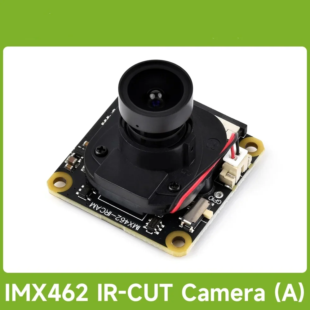 Waveshare IMX462 2MP IR-CUT Camera for Raspberry Pi 5/4B/3B/3B+/3A+/B+/2B, 90° DFOV, Starlight Camera Sensor, Fixed-Focus