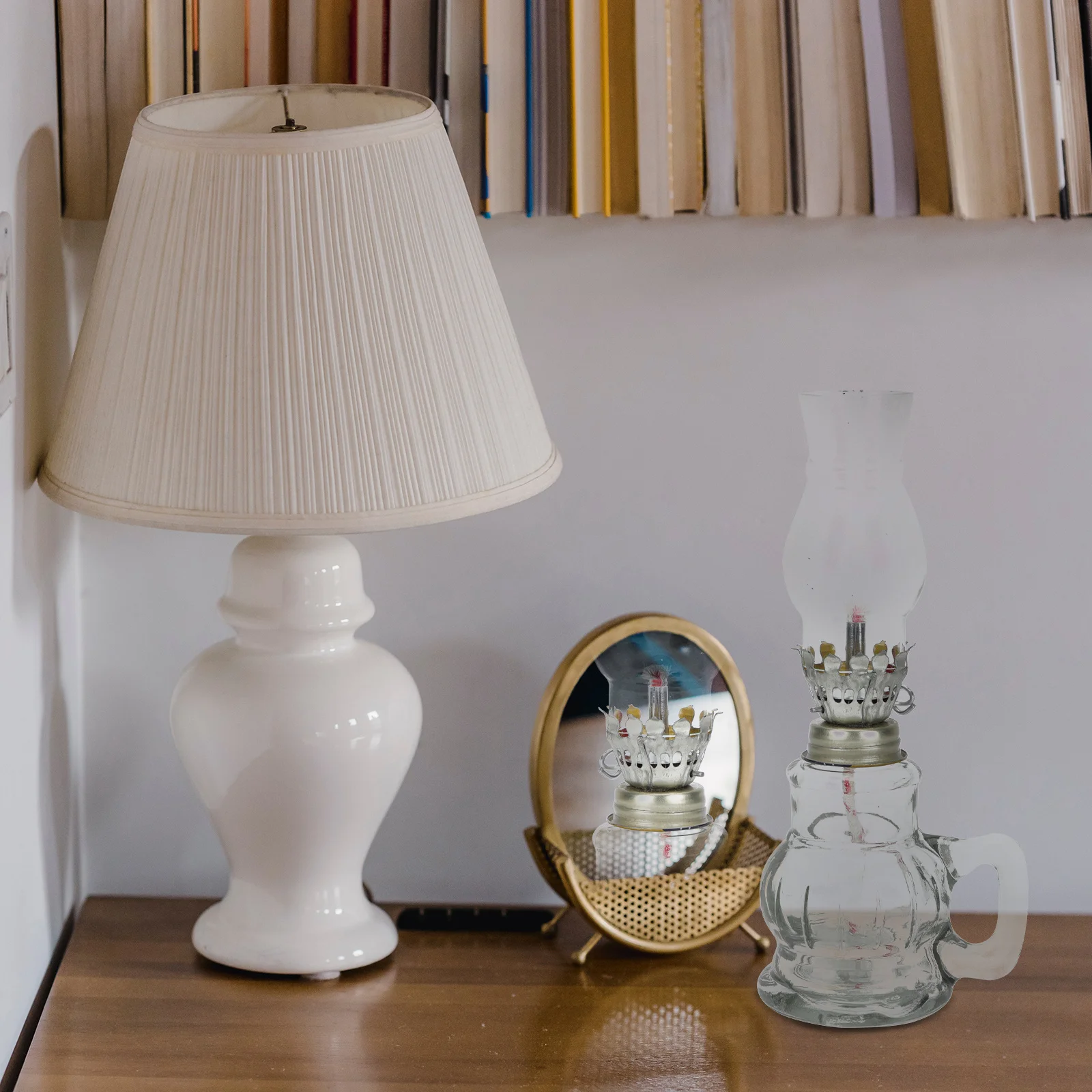 مصباح زيتي مصنوع من الزجاج مصباح غطاء لغرفة المعيشة وغرفة النوم والحديقة ديكور حل الإضاءة العتيق #6