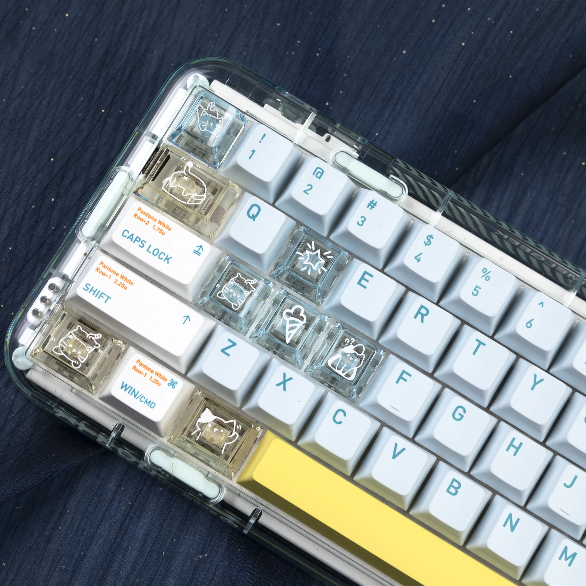 Cherry Keycaps PBT+PC Dye Sub 140 Keys Keycaps Dream For Mechanical Keyboards ISO Layout Gift HI75 AL65