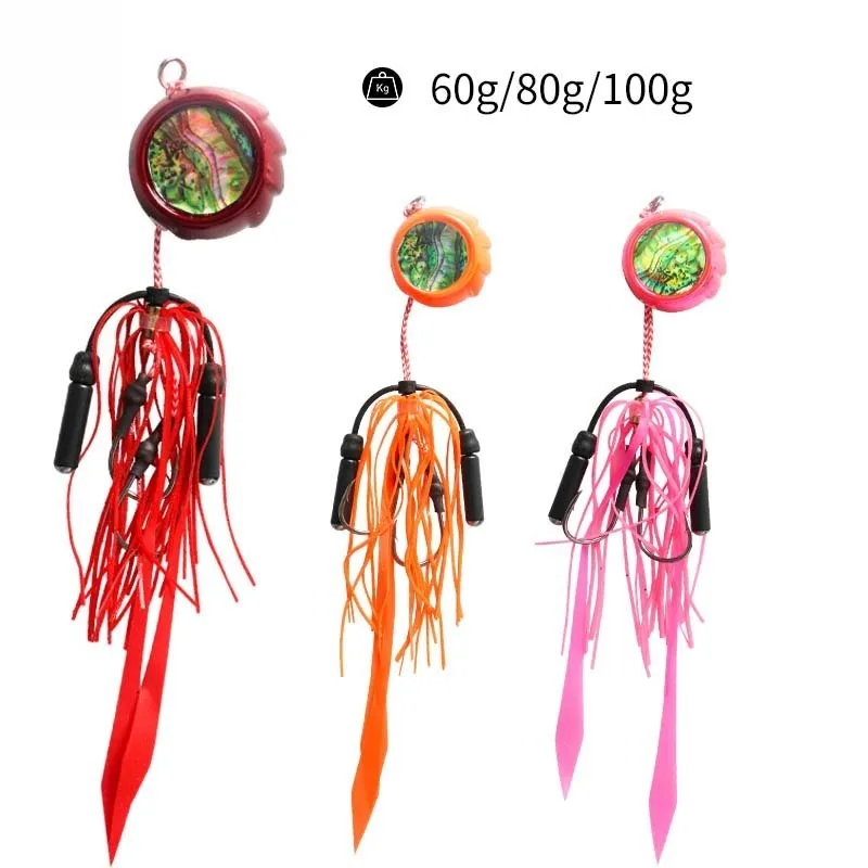 

new type Tenya Madai Jig Kabura jig head Lead Sea Boating Bait Salt water luminous Fishing Lure Shrimp Rubber Skirt Fishing Bait