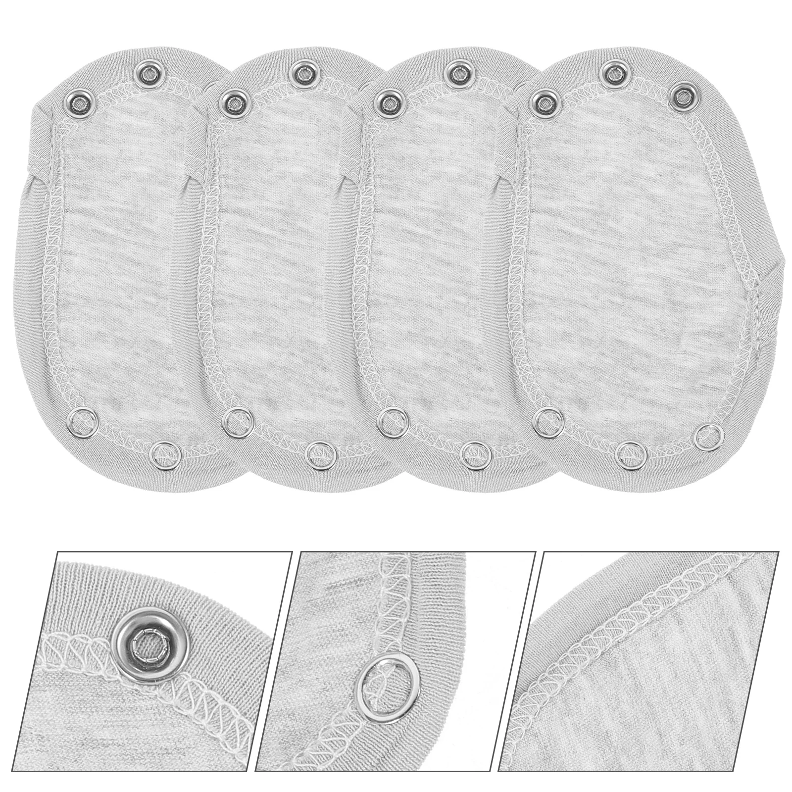 

4pcs Bodysuit Extender Snap Jumpsuit Extension Fart Jacket Double Layer Toddler Hoodie Extension For Boy Girl Soft