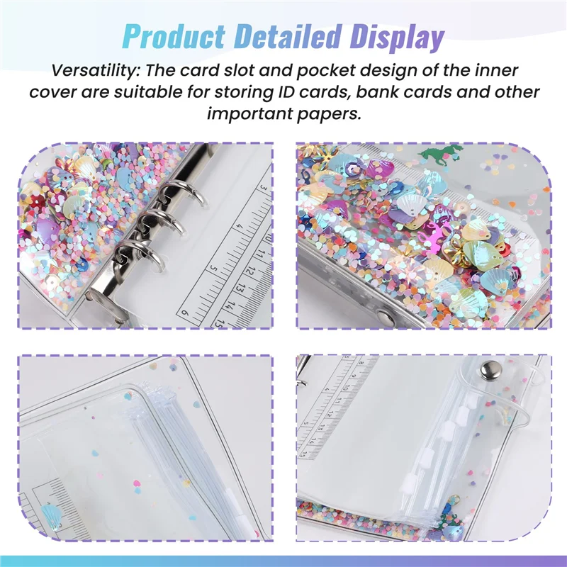 Optimal A6 Binder,Budget Binder,Used For Budgeting,Budget Planning Notepad, Cash Envelope Binder, Pink With Budget Envelope