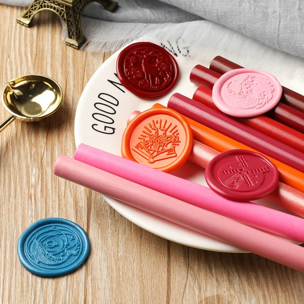 7Pcs Seal Wax Sticks Melting Glue Gun Sealing Wax Sticks Wedding Party Invitation Wedding Invitations, Letter, Envelope, Cards