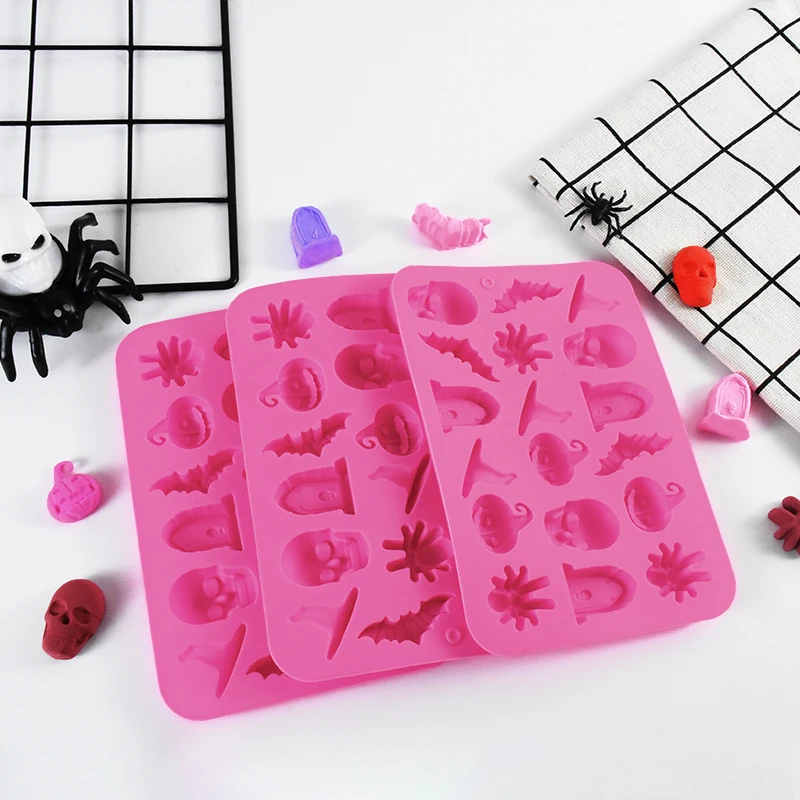 

1pc 3D Creative Halloween Silicone Mold Pumpkin Skull Spider Cake Chocolate DIY Baking Mould Halloween Party Decor Kitchen Tools