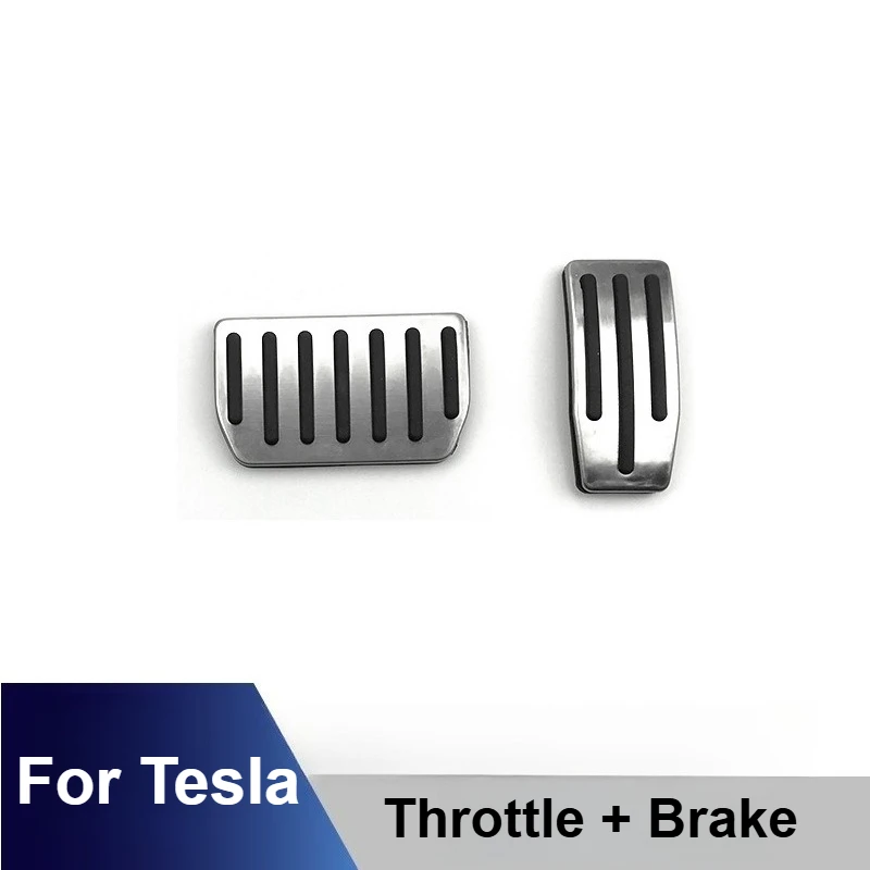ل تسلا نموذج X/S لا الحفر المعادن دواسة القدم يغطي مسرع بدال فرامل عدة المضادة للانزلاق تعديل الداخلية الملحقات