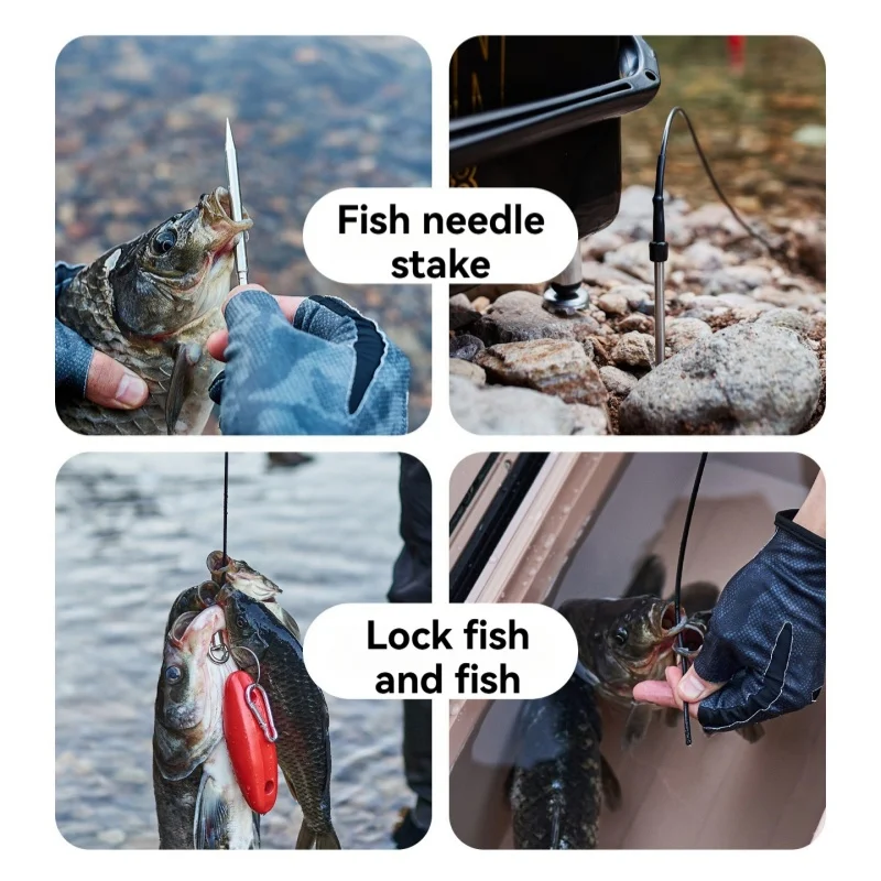 

Outdoor Lure Fishing String Fish Locking Device Fishing Lip Gripper With Lanyard Fishing Expert Essential Equipment