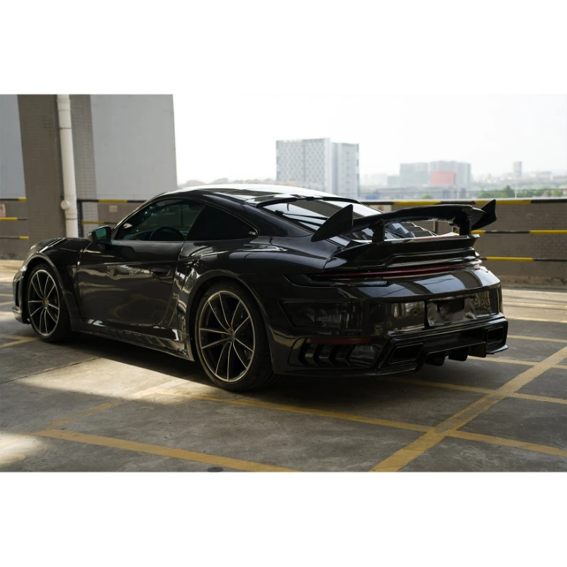 High Quality Dry Carbon Fiber Rear Spoiler Guide Wing Lip Exterior Body Kit Accessories 992.1 992.2