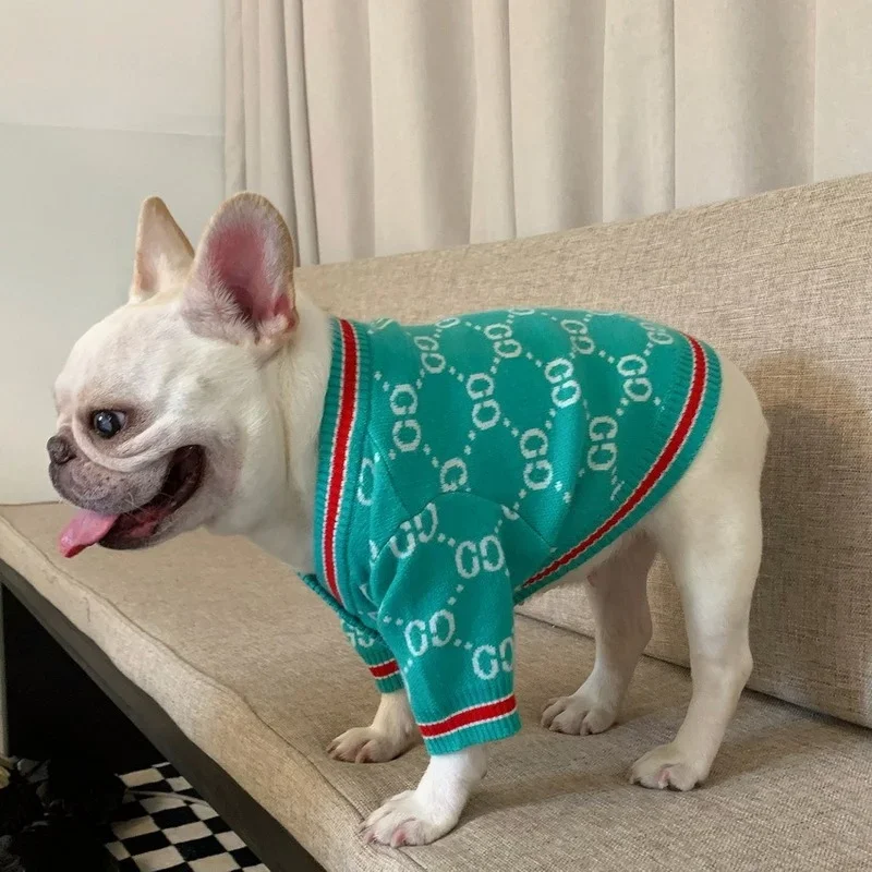 Imagem -05 - Britânico Fantoche Curto Cardigan Camisola Roupa do Cão Gato Lei Luta Schnauzer Pelúcia Marca Maré Outono e Inverno