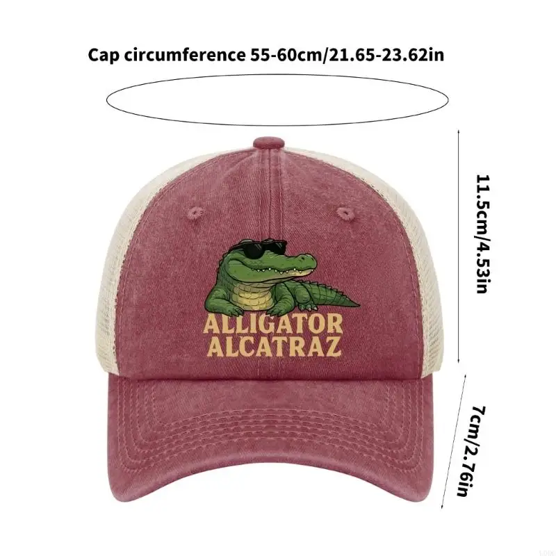 قبعة بطبعة تمساح لطيفة للرياضة والترفيه قبعة رياضية خفيفة الوزن للنساء Y166