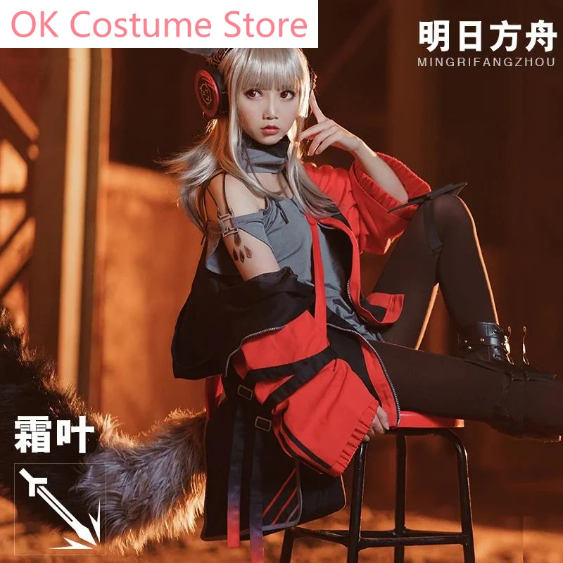 Anime Arknights Frostleaf RHODES ISLAND Battle Suit Uniform Cosplay Costume Halloween Party Role Play Outfit Women