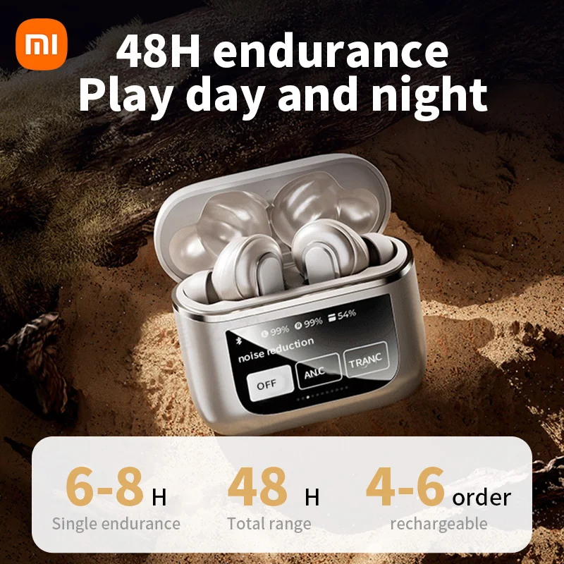 XIAOMI V8 Pro Bluetooth 5.4 Headphones Noise Cancelling Wireless Earbuds MP3 In Ear Earphones Sports Headest Built In 8GB Memory