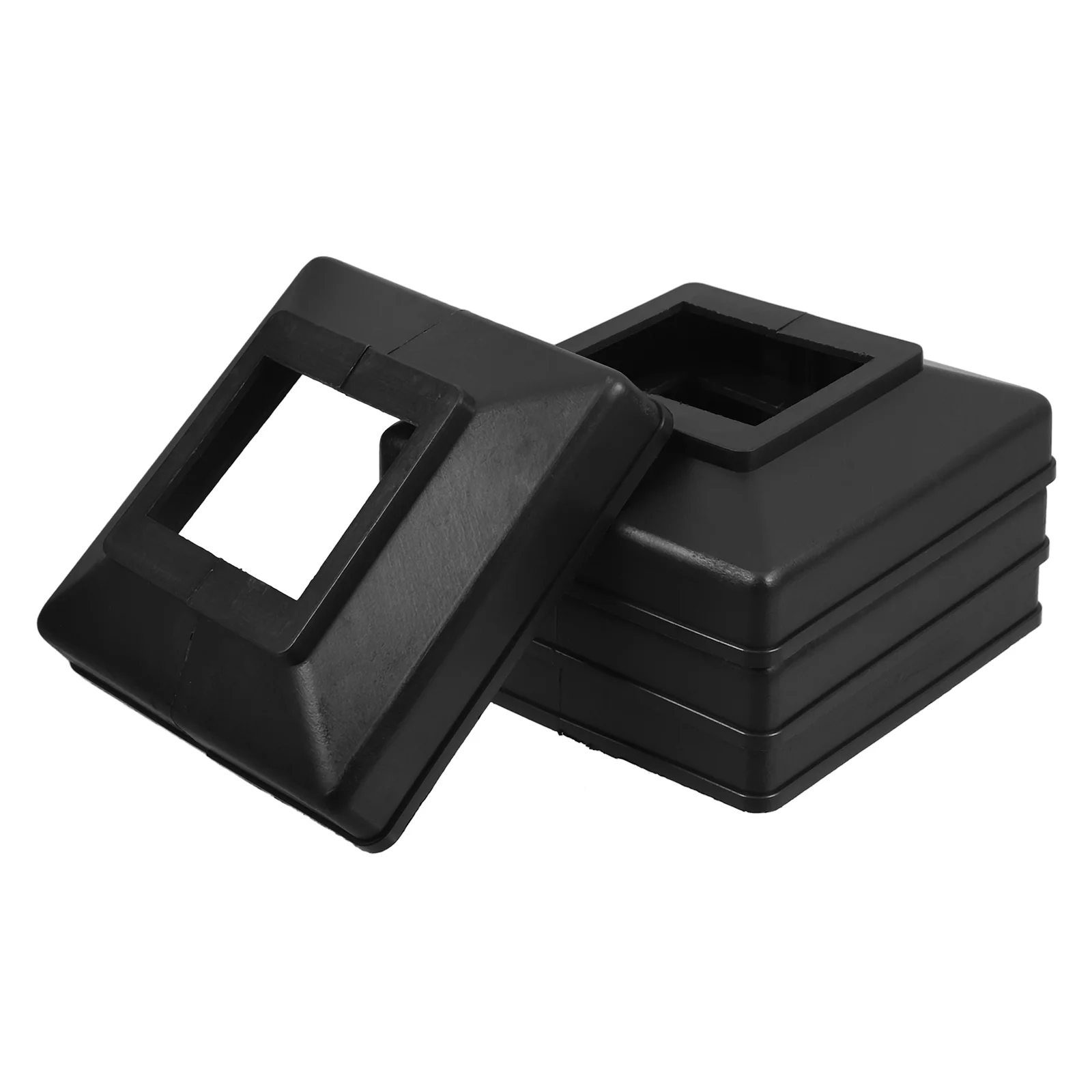 

4pcs Fence Skirt Post Caps Decorative Foot Cover Plastic Deck Base Railing Split Post Bottom Cover Column Wraps Fence Parts